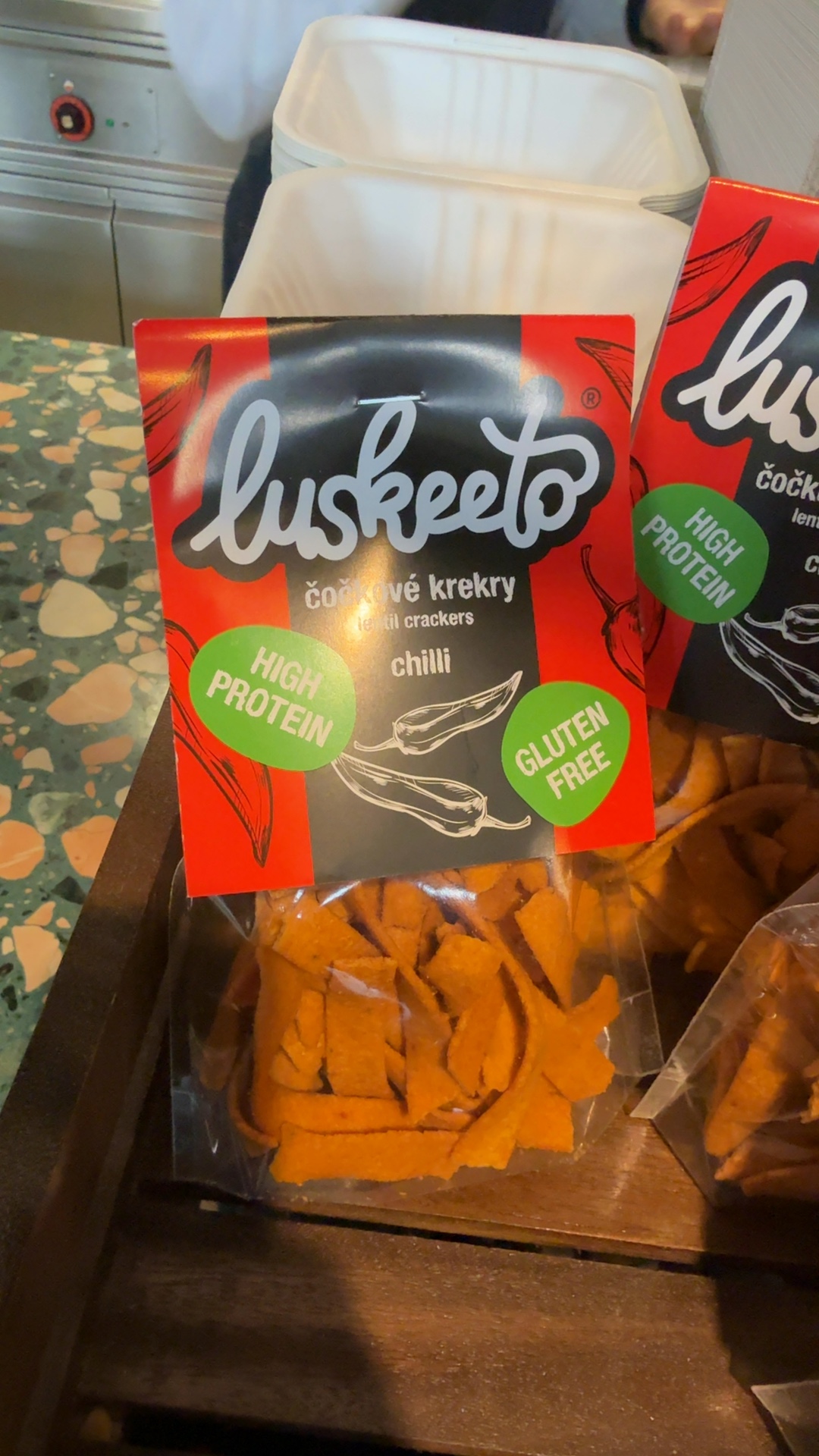 Čočkové krekry chilli