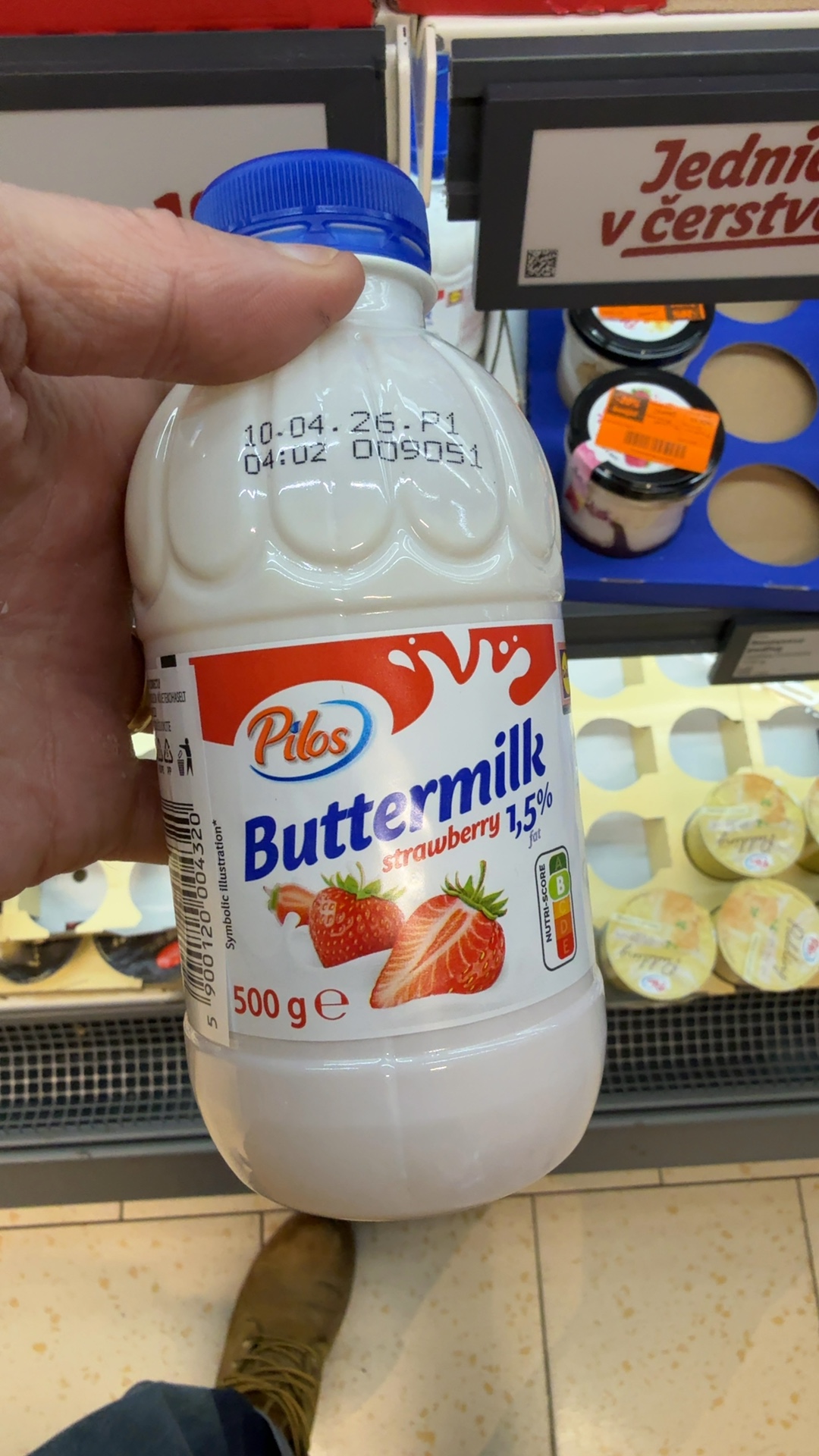 Pilos Kysané podmáslí jahodové 1,5% tuku